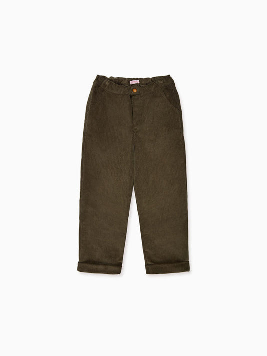 Olive Benito Corduroy Boy Trousers