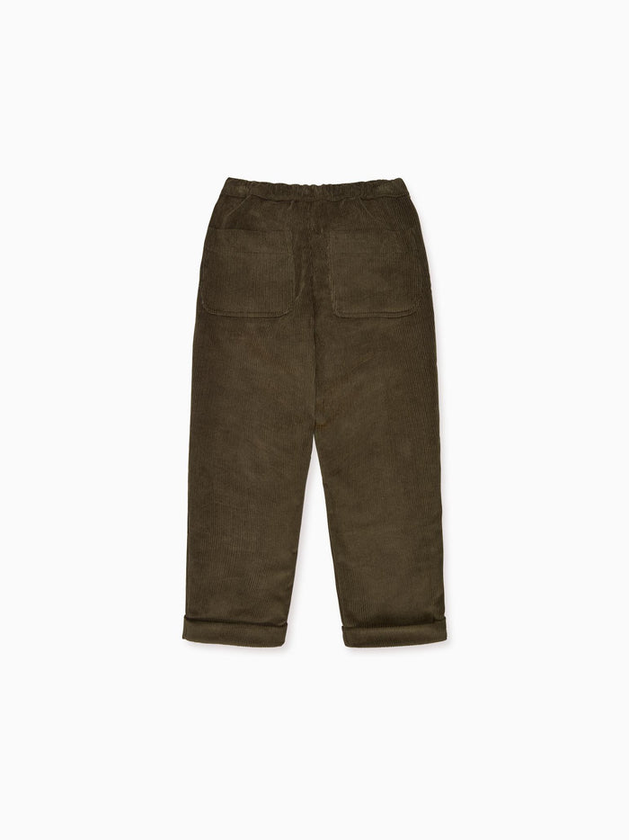 Olive Benito Corduroy Boy Trousers