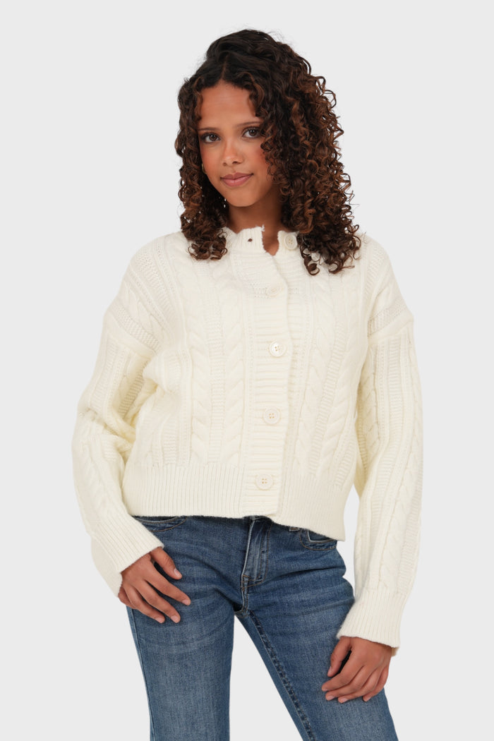 "Olivia" cardigan white