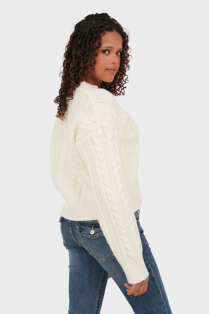 "Olivia" cardigan white
