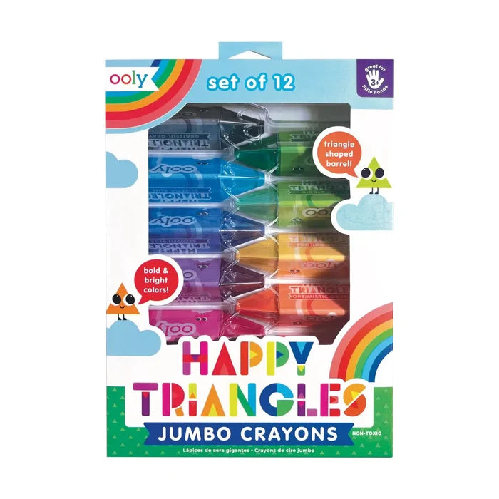 Ooly - Happy Triangles Jumbo Crayons