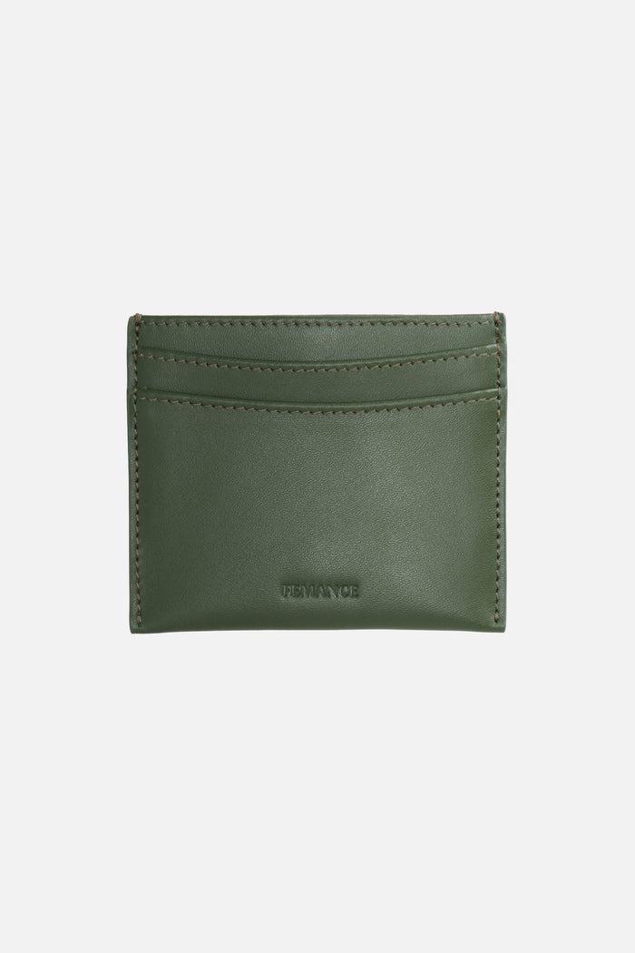 Open Card Holder in smooth calfskin - Eden