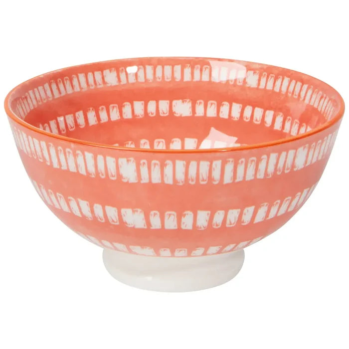 Orange Ammonite 4" Stamped Bowl