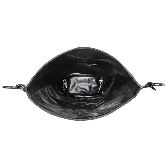 Interior view of Ortlieb X-Tremer 35L Carry Bag Black displaying spacious, waterproof compartment suitable for gear storage in extreme conditions.  from  John Bull Clothing