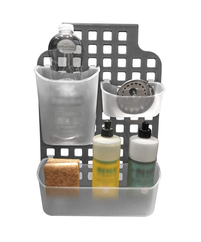 New over the door mount kitchen bathroom cabinet vanity storage organizer basket cabinet vanity organizer 1