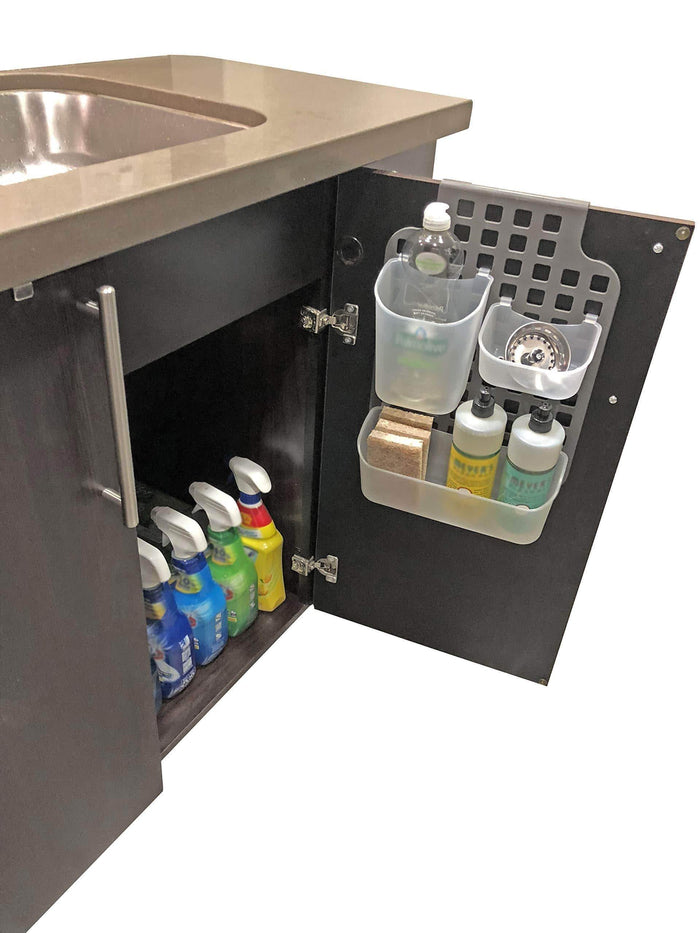 On amazon over the door mount kitchen bathroom cabinet vanity storage organizer basket cabinet vanity organizer 1