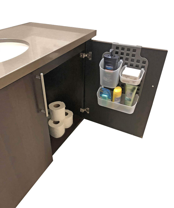 Online shopping over the door mount kitchen bathroom cabinet vanity storage organizer basket cabinet vanity organizer 1