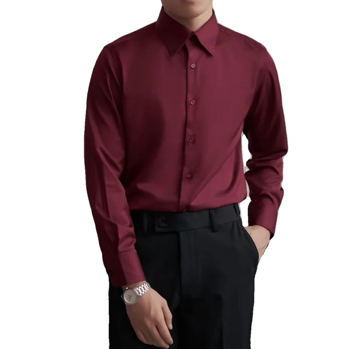Oversized Korean shirt autumn fashion - AntoniosClothing - Red