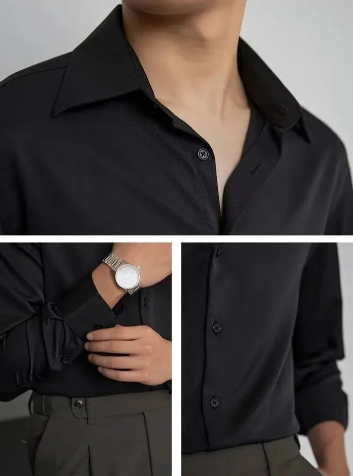 Oversized Korean shirt autumn fashion - AntoniosClothing - Red