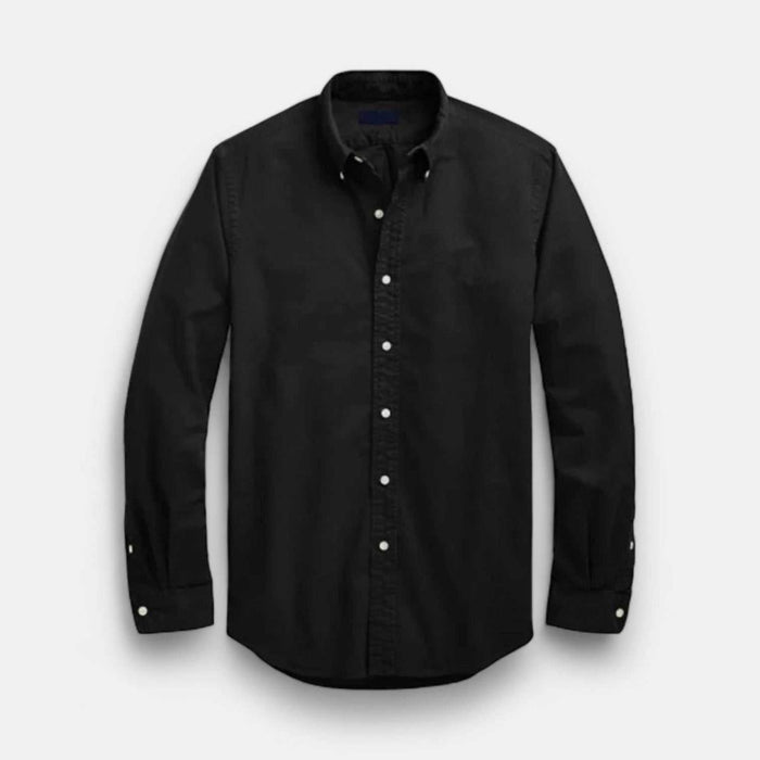 Oxford business casual long sleeve cotton shirt - AntoniosClothing - Light purple