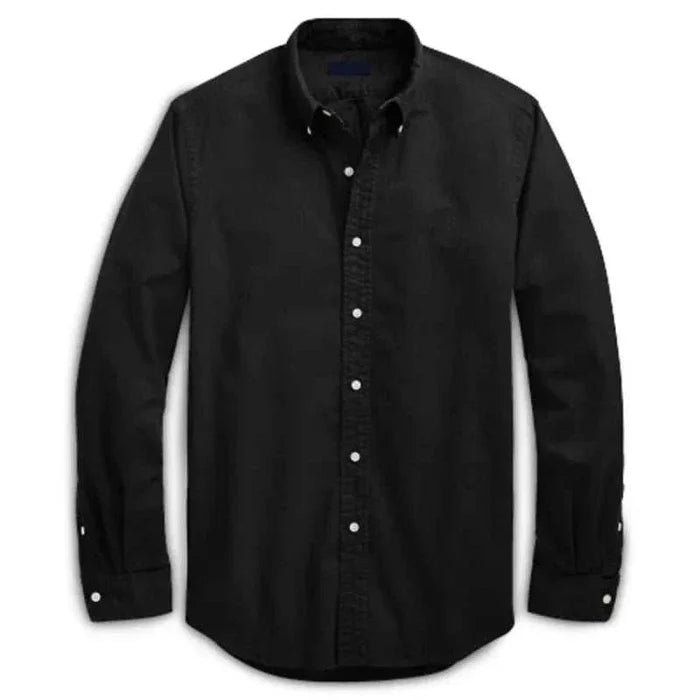 Oxford business casual long sleeve cotton shirt - AntoniosClothing - Light purple