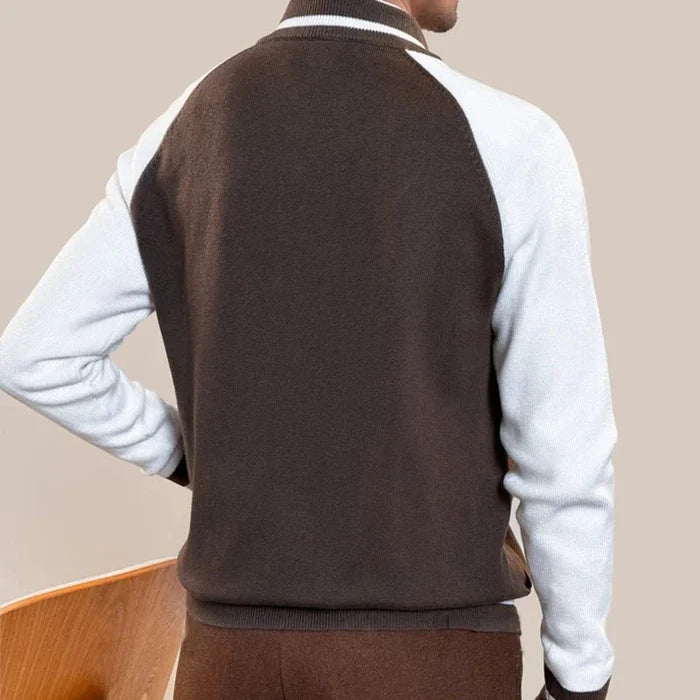 Oxford dual zipper jacket - AntoniosClothing - Apricot Only Sweater
