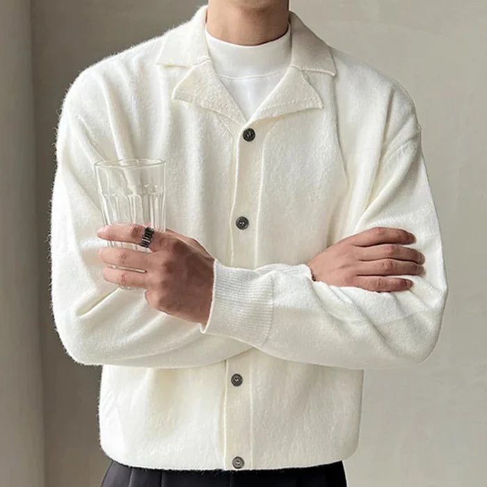 Oxford fall cardigan - AntoniosClothing - Black