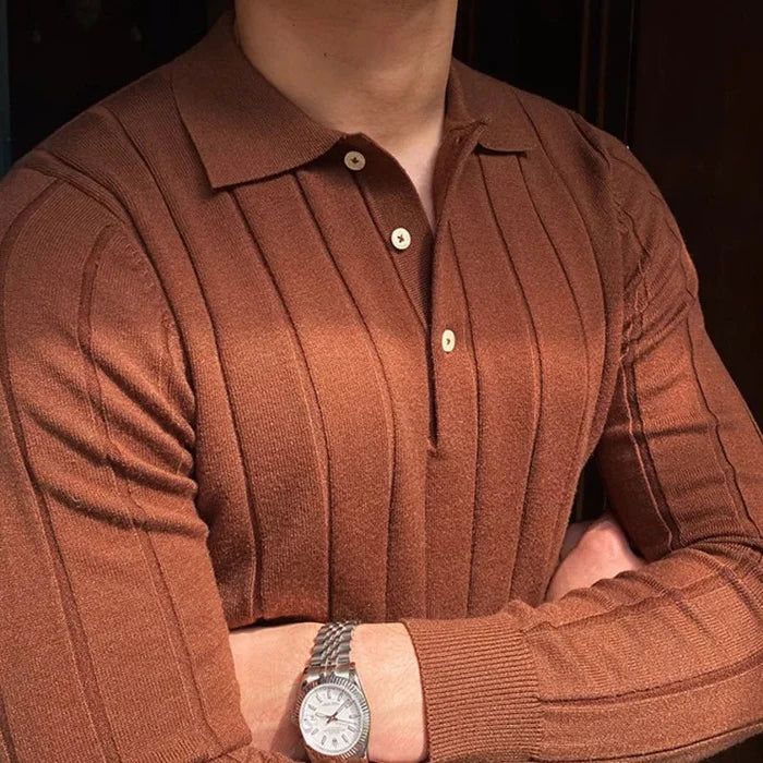 Oxford polo sweater - AntoniosClothing - Green