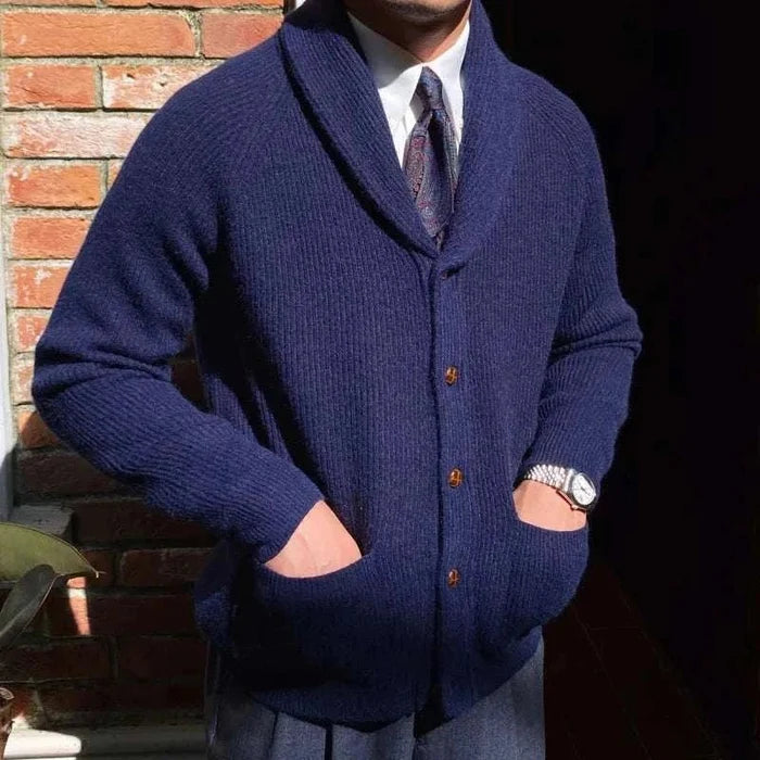 Oxford premium cardigan - AntoniosClothing - Navy