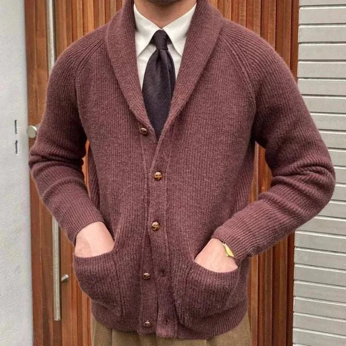 Oxford premium cardigan - AntoniosClothing - Brown