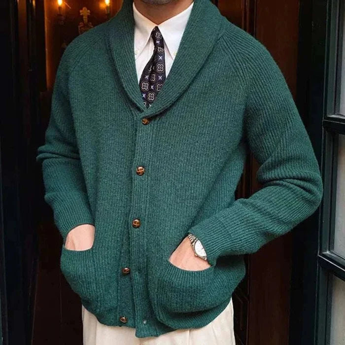 Oxford premium cardigan - AntoniosClothing - Dark Green