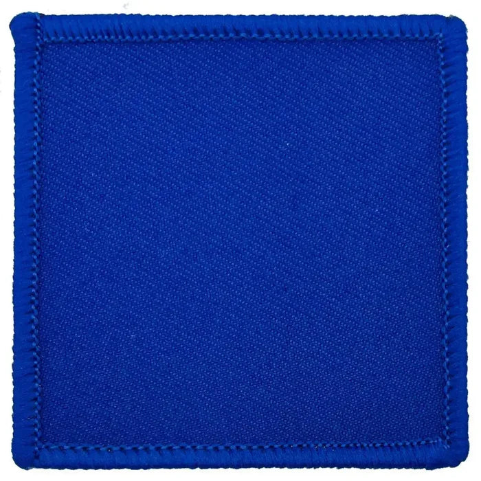 Single blue Para D-Z TRF 7 x 7 cm iron on patch with reinforced border, made to MoD standards for military use.  from  John Bull Clothing