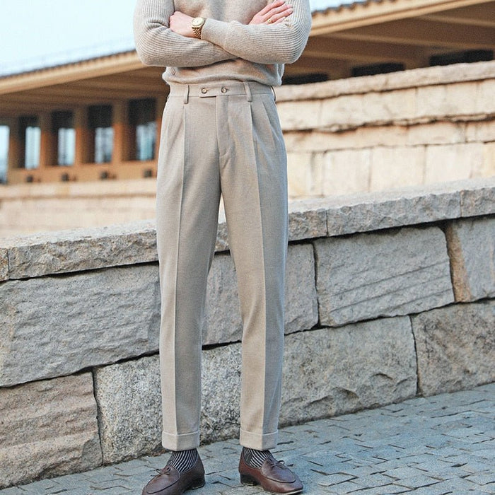Paris Gentleman Trousers - AntoniosClothing - Khaki