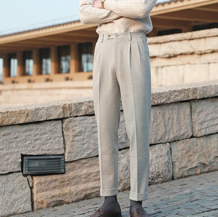 Paris Gentleman Trousers - AntoniosClothing - Khaki