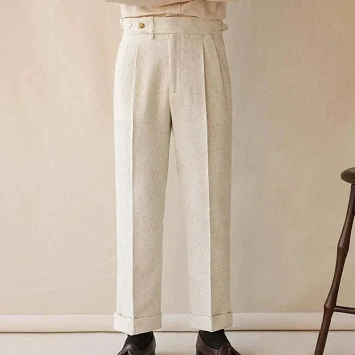 Paris high-waist design trousers - AntoniosClothing - Apricot