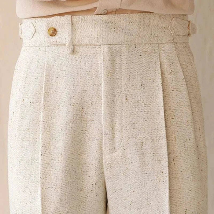 Paris high-waist design trousers - AntoniosClothing - Apricot
