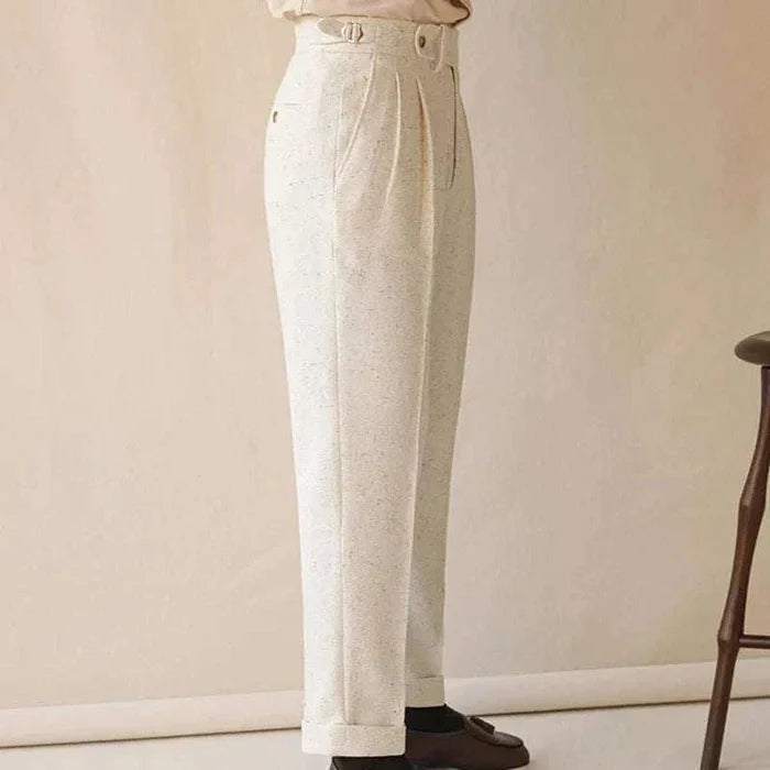 Paris high-waist design trousers - AntoniosClothing - Apricot
