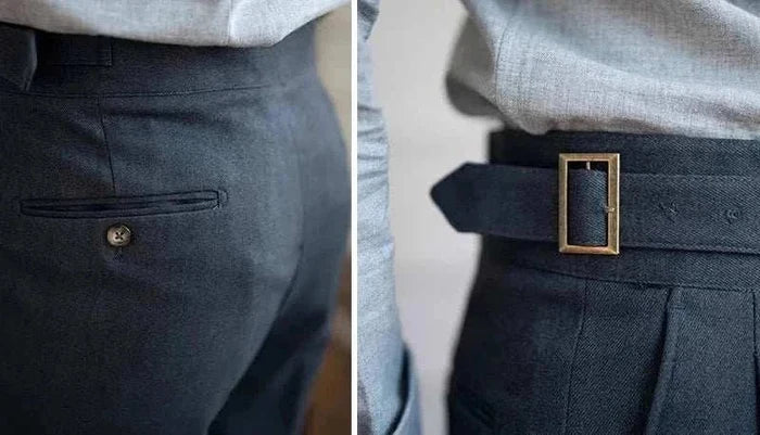 Parisian waist straight trousers - AntoniosClothing - Black