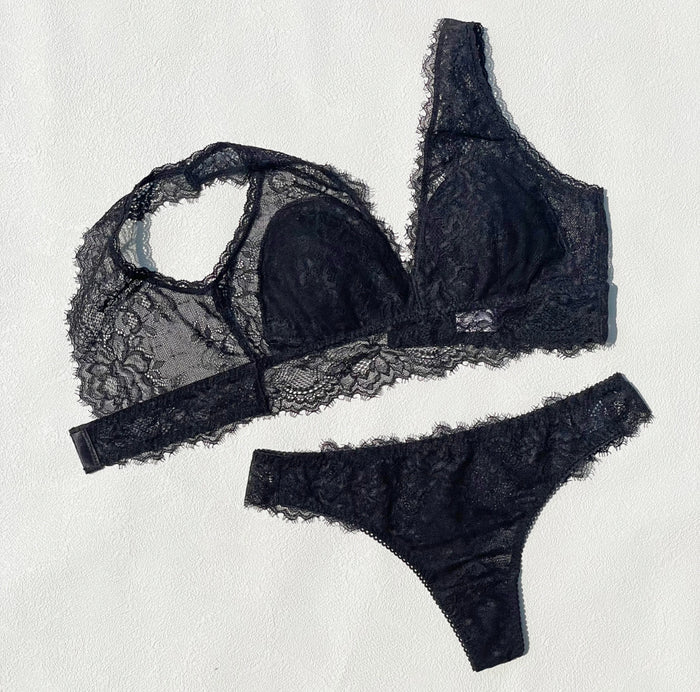 Passion Long Bralette | Black