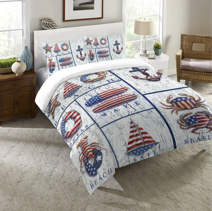 Patriotic Coastal Mix Comforter