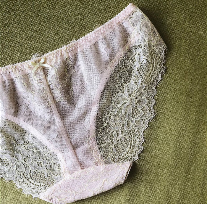 Peach Rose Lace Bikini | Baby Pink