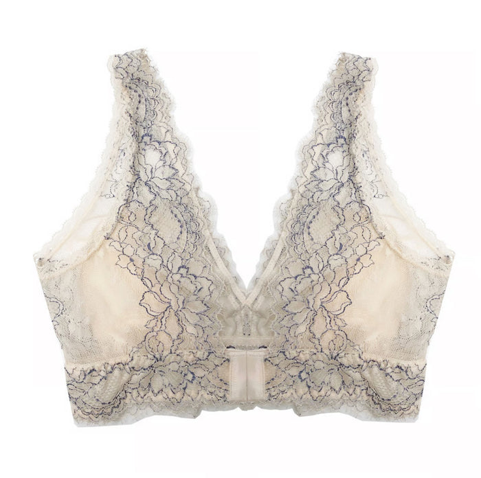 Peach Rose Long Bralette | Dusty Blue