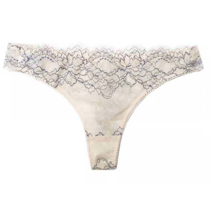 Peach Rose Thong | Dusty Blue