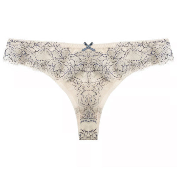 Peach Rose Thong | Dusty Blue