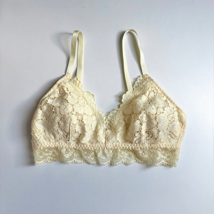 Peony Triangle Bralette | Light Yellow