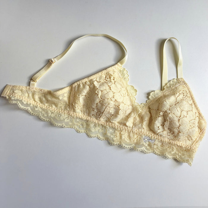 Peony Triangle Bralette | Light Yellow
