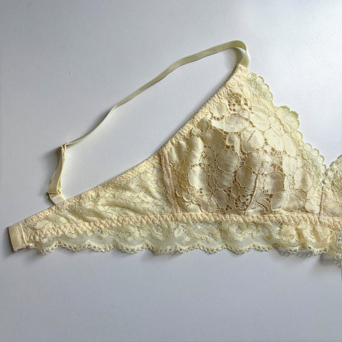 Peony Triangle Bralette | Light Yellow