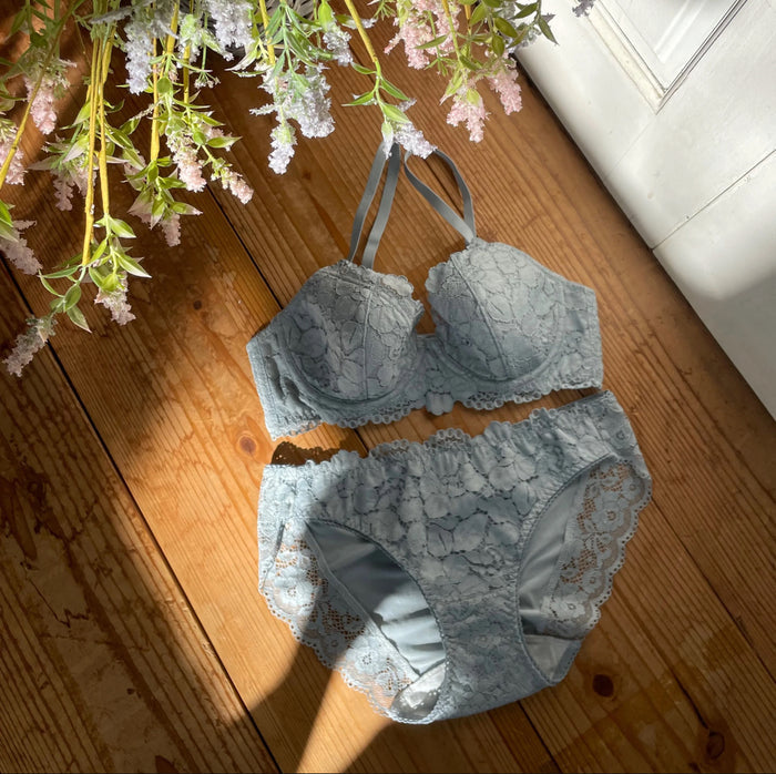 Peony Underwire Bra | Blue