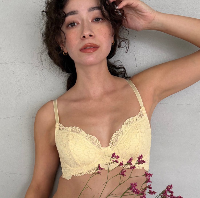 Peony Underwire Bra | Light Yellow
