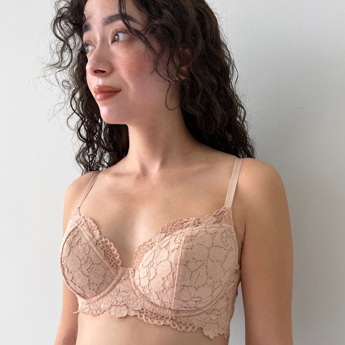 Peony Underwire Bra | Pink Beige