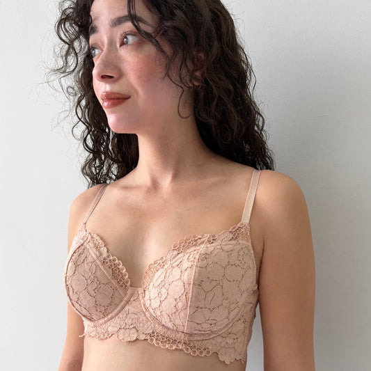 Peony Underwire Bra | Pink Beige