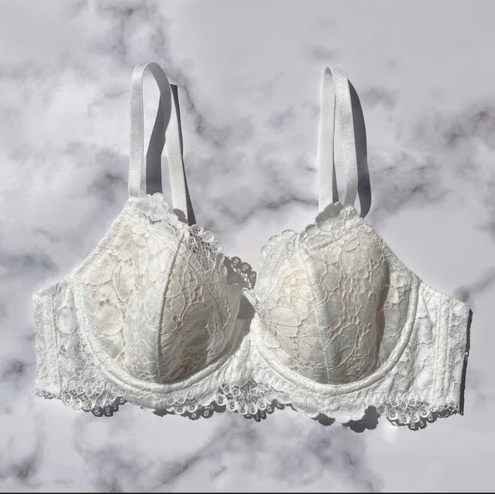 Peony Underwire Bra | White