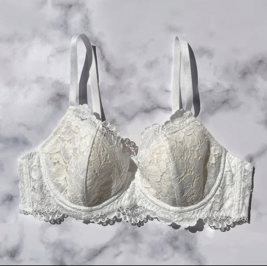 Peony Underwire Bra | White