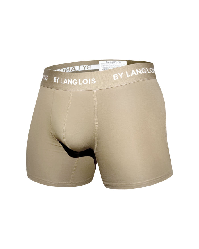 PERFECT FIT BOXER BRIEF IN SAND STONE