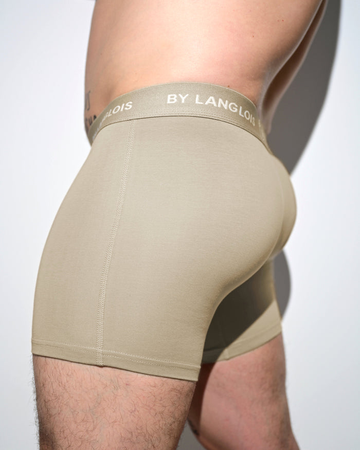 PERFECT FIT BOXER BRIEF IN SAND STONE