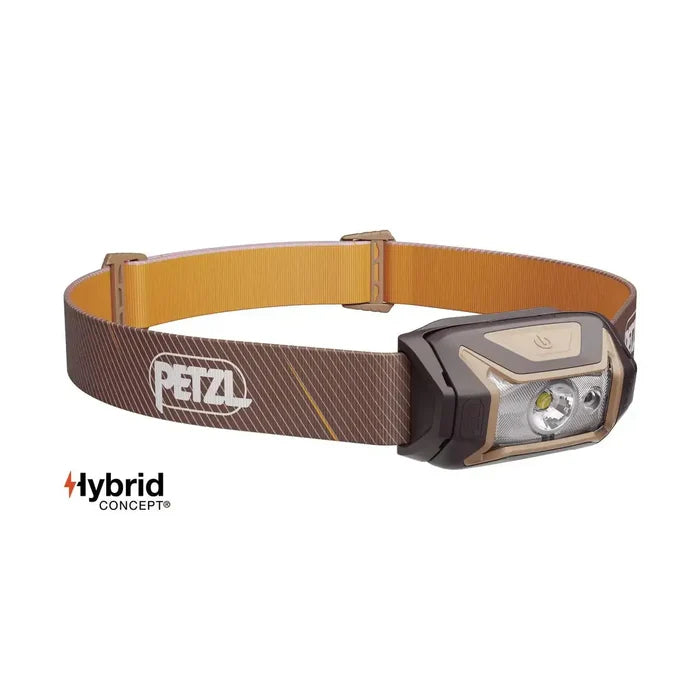 Brown and orange Petzl Tikka Head Torch with Red Light 350 Lumens, designed for reliable illumination in low-light environments. Brown from  John Bull Clothing