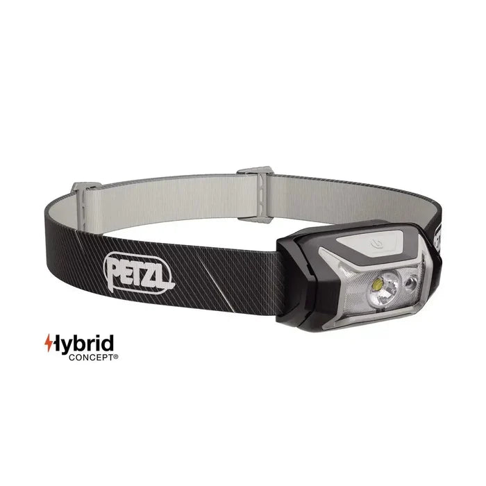 Black and white Petzl Tikka Head Torch with Red Light 350 Lumens, compact and lightweight for hardware and outdoor tool use. Black from  John Bull Clothing