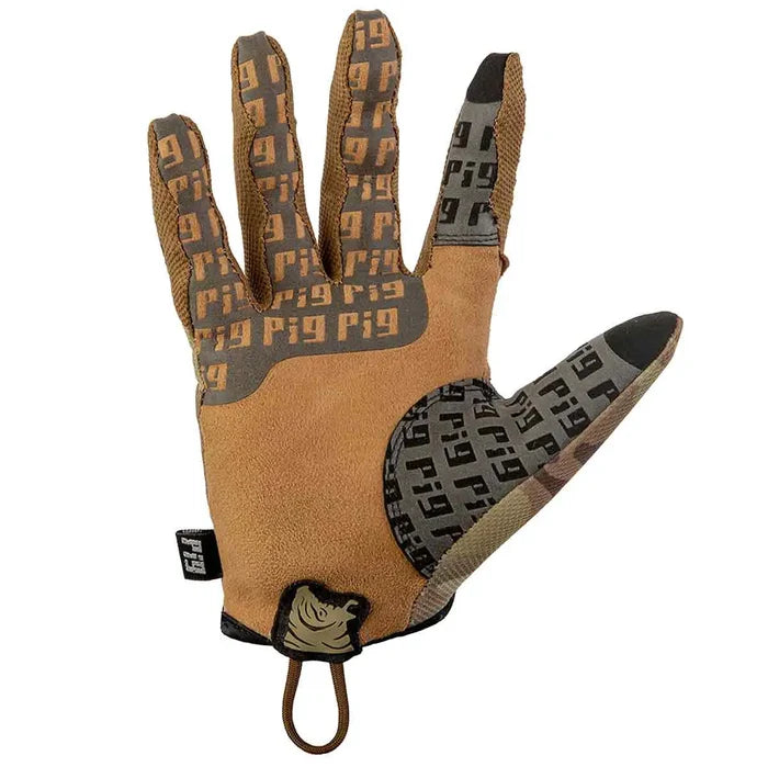 PIG FDT Delta Utility Shooting Glove Multicam featuring enhanced grip with Pig logo pattern on palm. Designed for superior control in tactical environments.  from  John Bull Clothing