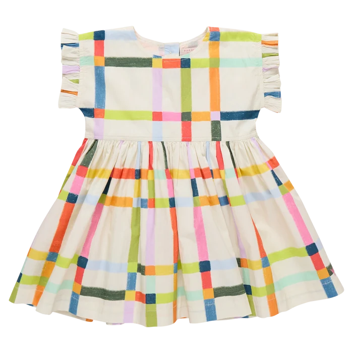 Pink Chicken - Adeline Dress - Multi Tattersall