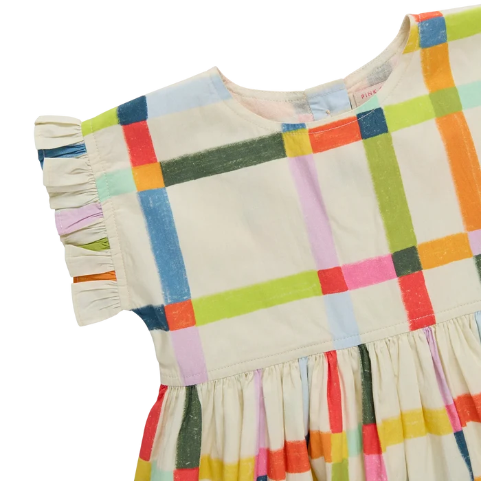 Pink Chicken - Adeline Dress - Multi Tattersall